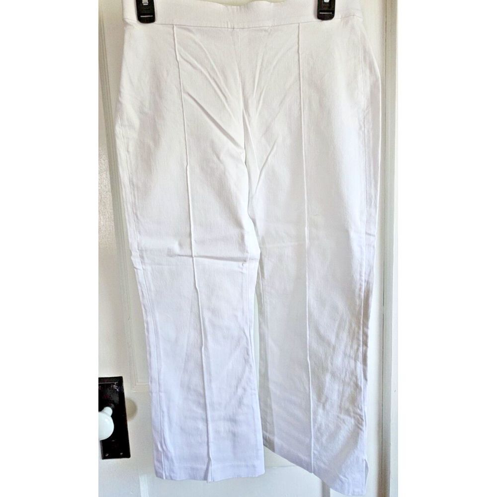 Michael Kors Seamed Pull On stretchy capris white Elastic waist band Women Sz 6